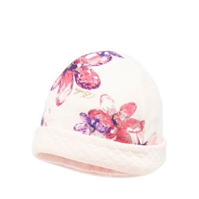 Baker by Ted Baker Baby girls' light pink floral print reversible hat